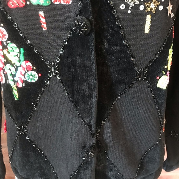 Jack B Quick Holiday Sweater Embellished Christmas - Picture 8 of 8